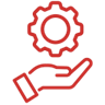icon of hand holding a gear