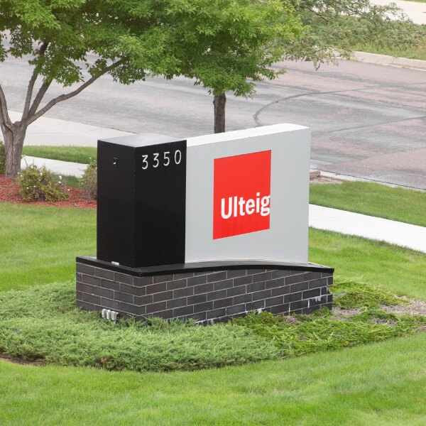 Ulteig signage outside of office building