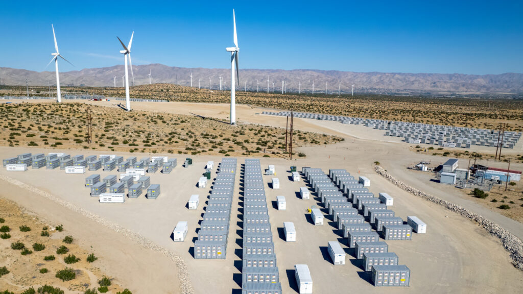 Battery storage and wind turbines