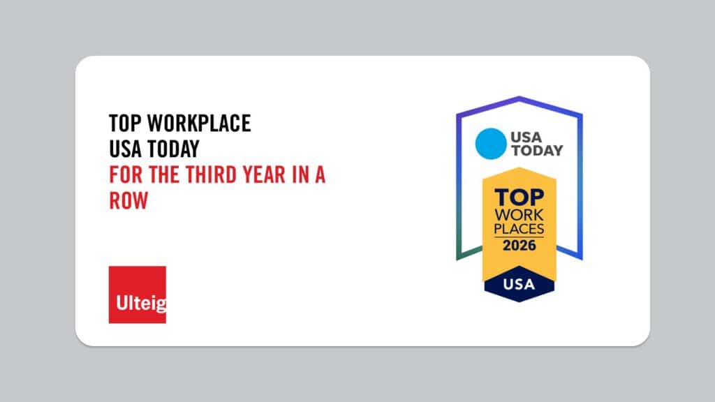 Top Workplace USA TODAY for the 3rd year in row! Ulteig