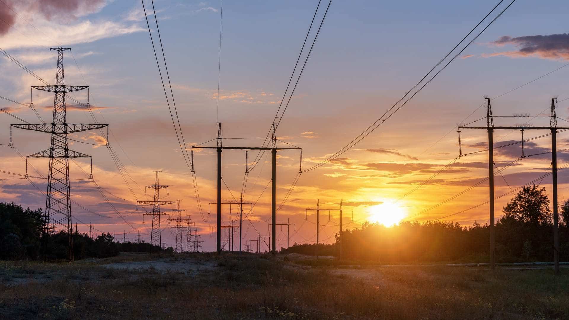 Transmission Lines going into the sunset